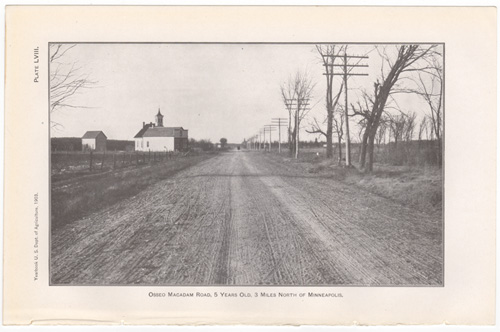 Osseo Macadam Road, 5 Years Old, 3 Miles North of Minneapolis.